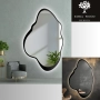 Lustro o nieregularnym kształcie w ramie mdf z podświetleniem - POCO W RAMIE LED